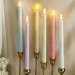11 Inch Flameless Candles With Timer,led Taper Candles,real Wax Hand Dipped Candles,for Home Decor Weeding Birthday - Etsy Canada