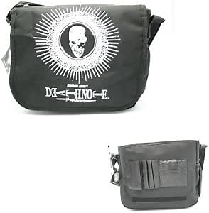 DEATH NOTE LOGO & SKULL EMBROIDERED MESSENGER BAG GE5415