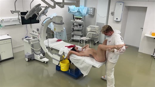 Doctor At Operating Room Healed Fit Girl With Bubble Butt By Thick Cock