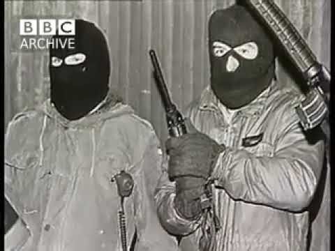 Irish National Liberation Army INLA show of strength for BBC News Report in Armagh January 1987