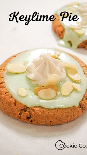 🥧 Key Lime 🍋‍🟩 Pie Cookie Calling all citrus lovers! Our Key Lime Pie Cookie is a graham-flavored dream, topped with tangy key lime filling, crunchy almonds, and a cloud of whipped cream frosting. Sweet, tart, and totally irresistible—only available this week at Cookie Co.! #KeyLimePieCookie #SpringFlavors #CookieCo #NewWeekNewFlavors #newweeknewflavors #cookielineup #cabarruscountync #harrisburgnc #fanfavorites #thingstodoincharlotte #cltbucketlist #cltfoodie #harrisburgeats | Cookie Co. Har