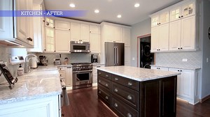 White kitchen Before & After. . #kitchen #kitchenremodel #remodeling #remodel #renovation #beforeafter #beforeandafter #homechannel #homechanneltv #kitchens | Home Channel TV