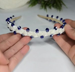 Wow😮 so easy and fast crochet hair band tutorial with crystals 🔮 😍👌 #Angel_crochet_the_best #tutorial #explore #knitting #crochet | Angel crochet