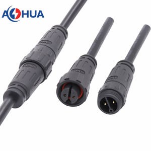 [Hot Item] IP67 Circular Nylon PA66 Electrical Wire Cable Waterproof Connector M16 2pin Male Female Extension Cord for Outdoor LED Lighting