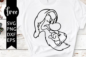 Grumpy svg free, snow white svg, seven dwarfs svg, instant download, cartoon svg, outline svg, 7 dwarfs svg, free vector files 0719