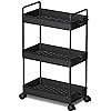 [Hot Item] 3-Tier Classic Storage Rolling Cart, Slim Slide out Storage Cart