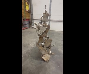 Large Outdoor Sculpture Geometric Design Abstract Metal Art - Etsy