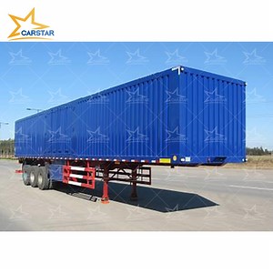 [Hot Item] Heavy Duty 13m 14m 15m 60-80tons Van Box Fence Cargo Semi Trailer 40FT Trailer Box