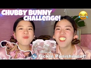 CHUBBY BUNNY CHALLENGE WITH TICKLE PUNISHMENT! (Laughtrip HAHA) | Mandrique Twins