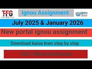 Ignou Assignment 2025-26 Update | Ignou 2025-26 ka assignment download kaisa kre
