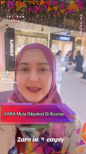 5K views · 119 reactions | Ini ekoran iklan terbaharu jenama fesyen itu yang dikatakan menyinggung sensitiviti umat Islam. Kelihatan dalam video yang tular ini sebuah stornya di Bosnia yang kosong tanpa sebarang pelanggan. #getaranmy #berita | Getaran | Facebook