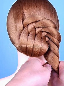 Braided Low Bun Hairstyle: Easy Wedding Updo for Long Hair