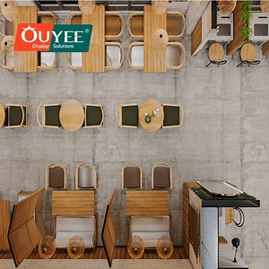 [Hot Item] Reliable Coffee Shop Counter Cafe Coffee Display Cabinet Interior Design Cafe