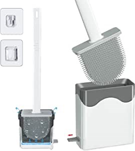 Amazon.com: Silicone Toilet Brush and Holder, Flexible Toilet Brush Easily Deep Cleaning Corner Removable Drawer Silicon Toilet Bowl Cleaner Flexible Brush-Wall Mounting Quick Dry Odorless for Bathroom, RV Toilet : Home & Kitchen