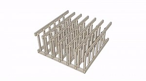 Wine Racks America Redwood 36 Bottle Table Top. Black Stain