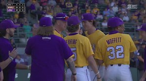 Chase Shores tallies his first career strikeout 🤩 📺 SECN | LSU Baseball