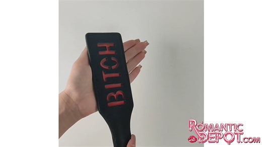 Elite BDSM BITCH Impression Spanking Paddle – Black and Red