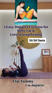 9.4K views · 5.8K reactions | 5 Dupatta exercise for Belly Fat try at HOME  #fitnessmotivation #trendingsongs #yogalife...#yoga #yogateacher | Anita Lumbhani | Facebook