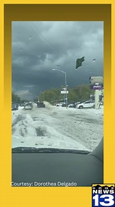 A KRQE Viewer submitted a photo of the hail in Las Vegas, New Mexico Monday afternoon. 📹 Dorothea Delgado http://KRQE.com/weather | KRQE News 13