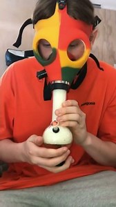 Flawless gas mask bong rip