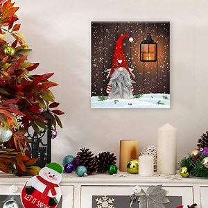 [Hot Item] Christmas Santa Claus LED Wall Art Print on Canvas for Home Decor