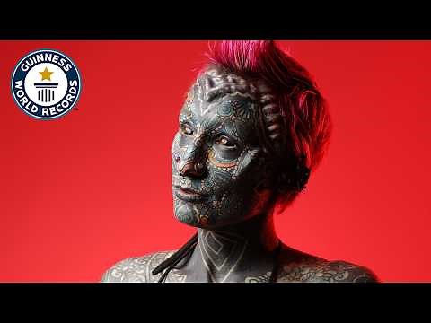 NEW: Most Tattooed Woman With 99.98% Coverage - Guinness World Records