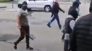 French city turned into a war zone