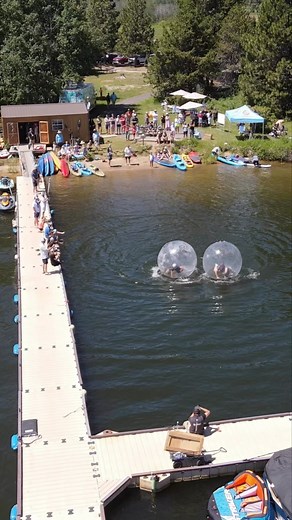 Hamster Ball Races were so fun yesterday! Thank you to everyone that showed up and made it a party 🐹 #tamarack #tamarackresort #summer #idaho #visitidaho | Tamarack Resort