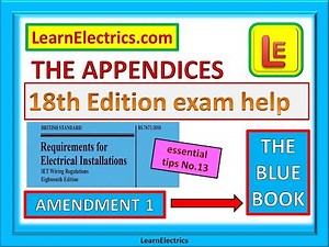 18th EDITION EXAM HELP No.13. THE APPENDICES.
