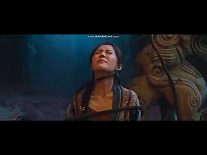 Girl wrapped up by Vines root