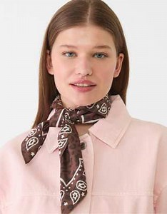 Stradivarius leopard print bandana scarf in brown | ASOS