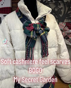For men or women we have a soft cashmere feel scarf in a plaid they will love. Keep warm at My Secret Garden | My Secret Garden | Facebook
