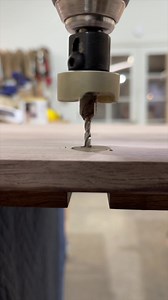 Depth stop countersink bit--great when trying to not countersink too deep. This was perfect for assembling this case piece. #woodworking #Countersink #Reels #woodshop #furnituremaker #maker #diy | Boundary Fog Furniture