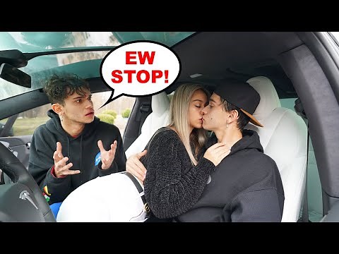 Being PDA With Girlfriend In FRONT Of TWIN BROTHER To See How He Reacts..