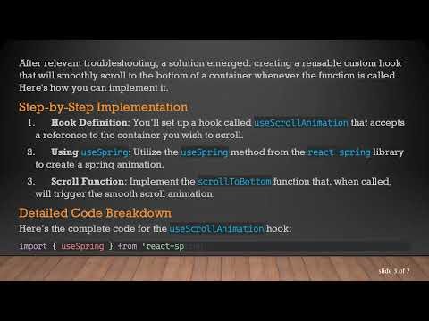 Animating scrollTop using React-Spring: A Simple Guide to Smooth Scrolling
