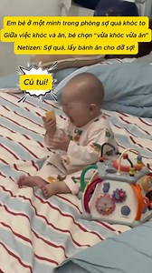 795K views · 7.5K reactions | Khi bụng đói nhưng vẫn muốn ráng khóc cho thật too…  Kết quả: ai xem cũng cười ra nước mắt 藍 #MẹVàBé #KhoảnhKhắcHàiHước #EmBéDễThương #VừaKhócVừaĂn | Mẹ Bỉm Thông Thái | Facebook