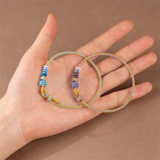 Boho Stacking Bracelet Set for Women Ins Style Morandi Color Handwoven String Jewelry Boho Summer Beach Friendship Cord Gift for Teens - Etsy