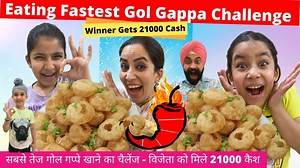 Eating Fastest Gol Gappa Challenge - Winner Gets 21000 Cash #FamilyComedy #CleanComedy #DailyLaughter #FamilyEntertainment #NewComedy #RamneekSingh1313 #PuneetKochar #AnaanyaKochar #ShanayaKochar #SiaanSingh | RS 1313 Foodie