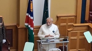 Democracy... Indian Prime Minister Narendra Modi has described Namibia as the mother of democracy. He commented the country for electing its first female president. He addressed the National Assembly this afternoon.Video: Rudolf Gaiseb | New Era Newspaper