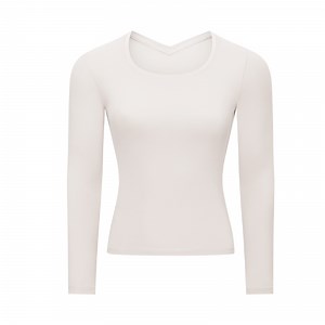 [Hot Item] Custom Skin-Friendly Fitness Yoga Clothes Outdoor Running Womens Long Sleeve Yoga Top