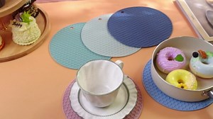 Boao 6 Pack Silicone Trivets Mat, Hot Pad Mat, Pot Holder, Silicone Hot Pad for Kitchen Counter (Morandi Color)