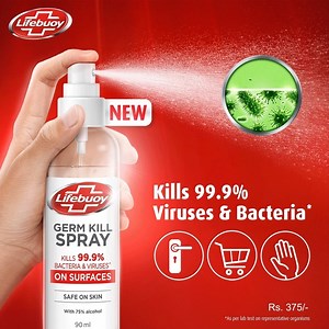 Introducing the new Lifebuoy Germ Kill Spray, safe on hands and safe on surfaces. Simply spray on surfaces to kill infection causing germs, get your Lifebuoy Germ Kill Spray today! #Lifebuoy #GermProtection #SafeSriLanka #SafeOnHands #SafeOnSurfaces | Lifebuoy