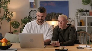 Young Man Woman Sitting Table Purchasing Stock Footage Video (100% Royalty-free) 3962665975 | Shutterstock