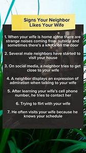 Signs Your Neighbor Likes Your Wife #psychology #mindset #wife #cheating #emotions #partner #mentalhealth #selfawareness #healthy #affair #emotio… Lihat selengkapnya | Arsyila R Syafika