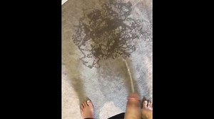 PEE DESPERATION - Draining My Full Bladder and Cumming All Over The Carpeted Floor In The Bedroom