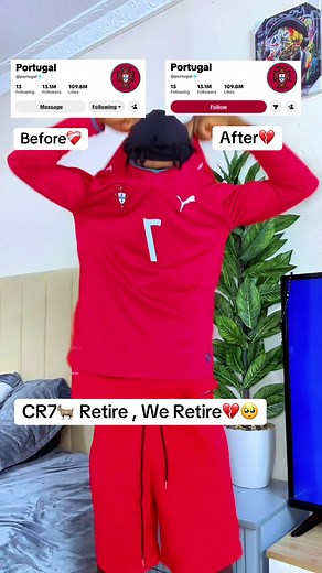 CR7 retirement reaction Before❤️‍🩹 After💔 — emotional goodbye