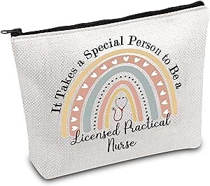 FOTAP LPN Gift LPN Makeup Bag Licensed Practical Nurse Gifts LPN Graduation Gift Medical Caduceus Cosmetic Bag Nurse Gift (LPN)