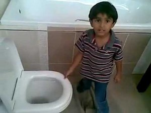 Kid Pees in a Local Sanware Store Display Unit