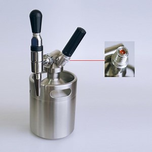 [Hot Item] Passivated Single Wall Homebrewing Stainless Steel 5L Mini Beer Keg with CO2 Tapping System