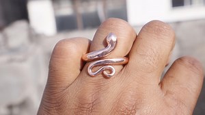 Handmade Copper Snake Ring: Adjustable Spiritual Serpent Jewelry - Etsy